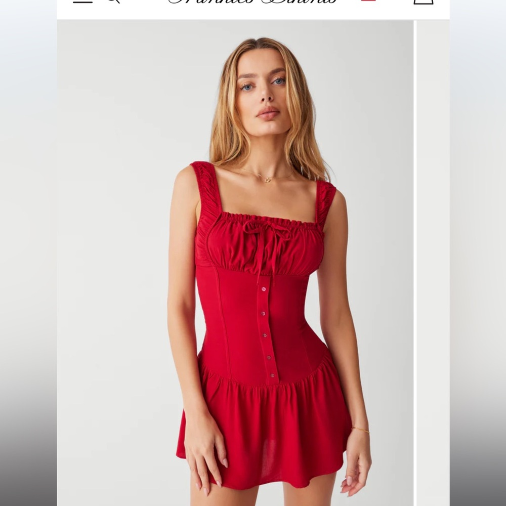 Frankies bikinis Christa ruffle mini dress